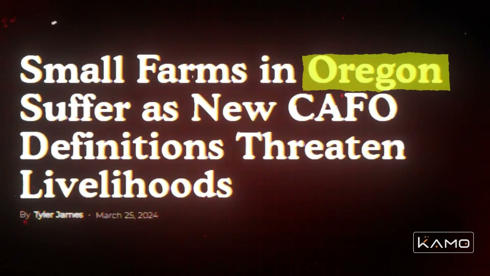 Oregon Farms Under Threat video poster